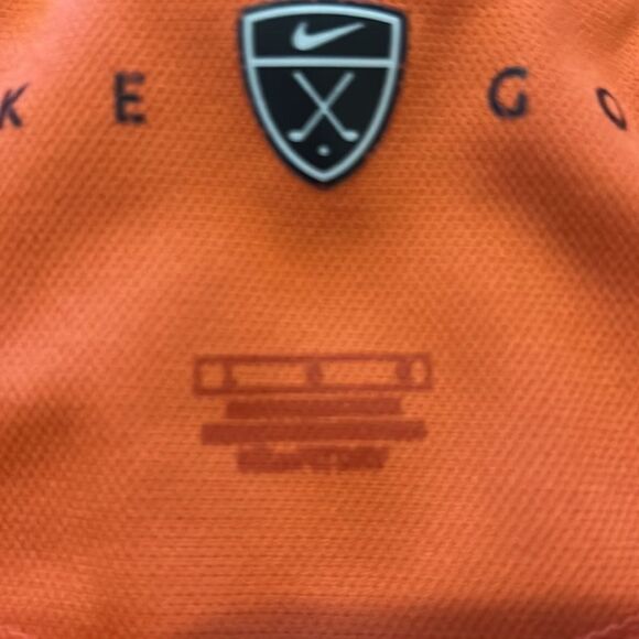Nike golf men’s orange logo‎ polyester shorts sleeveless polo size large - Picture 5 of 9